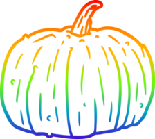 rainbow gradient line drawing of a halloween pumpkin png