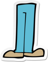 sticker van een cartoonbenen png