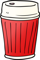 tecknad doodle ta ut kaffe png