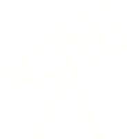 disegno a gesso del telescopio png