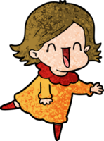 cartoon happy woman png