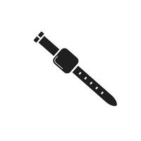 black digital wristwatch icon element design template vector