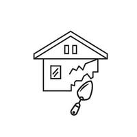 renovation house icon element design template vector