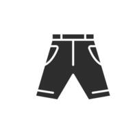 negro Boxer pantalones cortos icono elemento diseño modelo vector