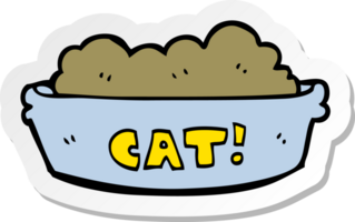 pegatina de una comida para gatos de dibujos animados png