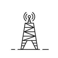 tower signal icon element design template vector