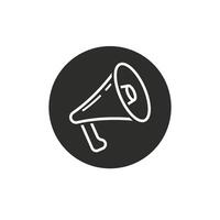 speaker megaphone line icon design template vector