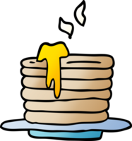 cartoon doodle stack of pancakes png