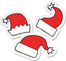 sticker of a cartoon christmas hats png