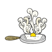fritura mano dibujado textura dibujos animados huevo png