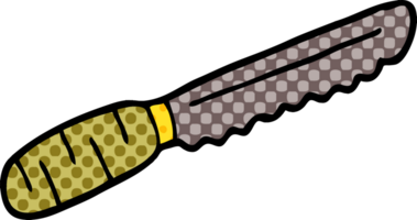 cartoon doodle bread knife png