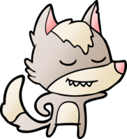 loup de dessin animé amical png