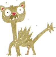 gato asustado de dibujos animados png