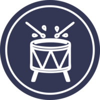 beating drum circular icon symbol png