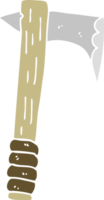 flat color illustration of axe png