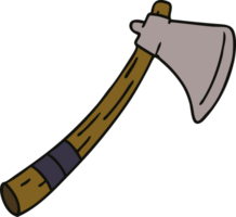 hand drawn cartoon doodle of a garden axe png