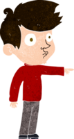 cartoon pointing boy png