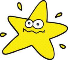 funny comic book style cartoon star png