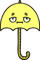 comico libro stile cartone animato di un' ombrello png