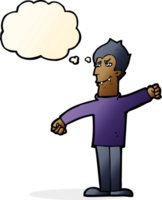 cartoon vampire man with thought bubble png