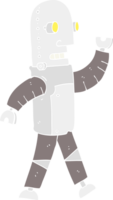 flat color illustration of robot png