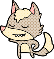 friendly cartoon wolf png