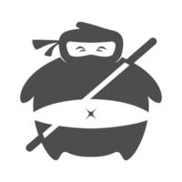 Ninja logo icon design vector