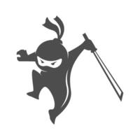 Ninja logo icon design vector