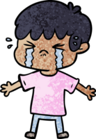 cartoon boy crying png