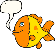 hand drawn speech bubble cartoon fish png