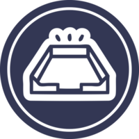 empty in tray circular icon symbol png