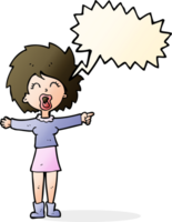 cartoon stressed out woman talking with speech bubble png