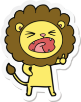 sticker of a cartoon lion png