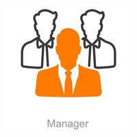 Manager and leader icon concept vector