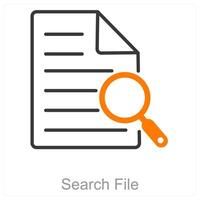 Search File and explore icon concept vector