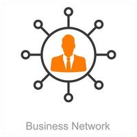 Business Network and connection icon concept vector