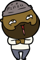 cartoon happy bearded man png