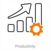 productividad y eficiencia icono concepto vector