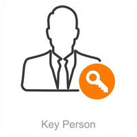 Key Person and management icon concept vector