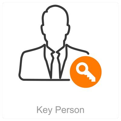 Key Person and management icon concept