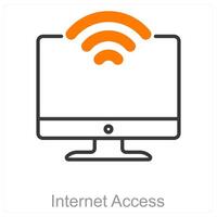 Internet Access and network icon concept vector