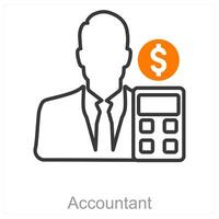 Accountant and finance icon concept vector