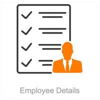 Employee Details and profile icon concept vector