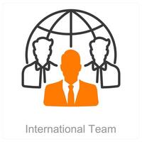 International Team and unity icon concept vector