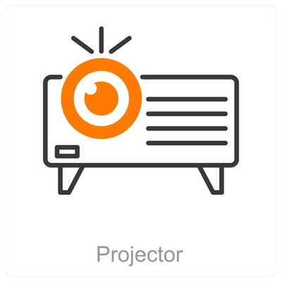 Projector and business icon concept