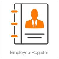 Employee Register and record icon concept vector