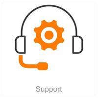 Support and help icon concept vector