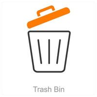 Trash Bin and delete icon concept vector