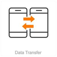 datos transferir y servidor icono concepto vector