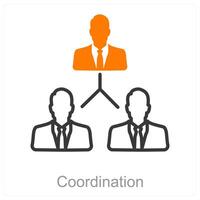 Coordination and teamwork icon concept vector